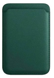 Картхолдер MagSafe Leather Wallet для Apple iPhone, зеленый