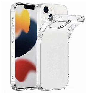 Силиконовый чехол для iPhone 15, прозрачный