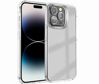 Силиконовый чехол для iPhone 15 Pro Max, прозрачный