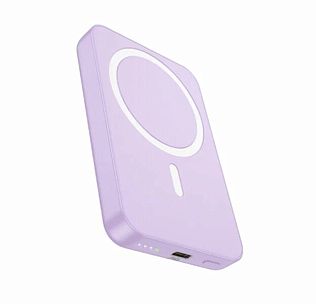 Внешний аккумулятор беспроводной HOCO J109 20W MagSafe, 5000mAh, фиолетовый