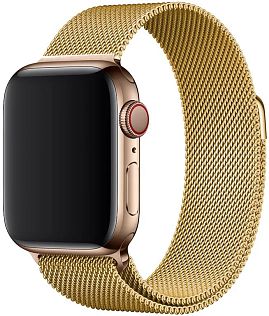 Металлический ремешок миланского плетения для Apple Watch 38/40 mm, золото