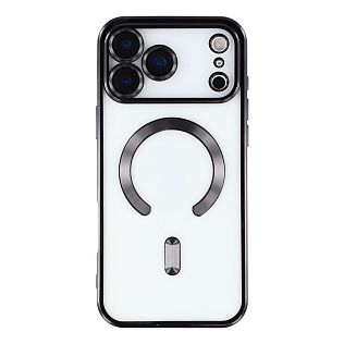 Чехол с алюминиевым бортом Magnetic Apple iPhone 17 Pro Max, черный