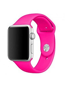 Силиконовый ремешок для Apple Watch, 38/40 mm, ярко розовый