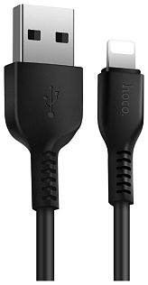 Кабель USB Lightning 2.4A HOCO Premium X20, 2м, черный
