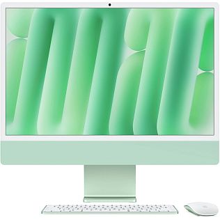 Моноблок Apple iMac 24 2024 M4 (8-core CPU/16GB/256Gb/8-Core GPU), (MWUE3), зеленый