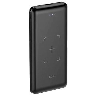 Внешний аккумулятор Hoco J50 10000mAh с беспроводной зарядкой, черный
