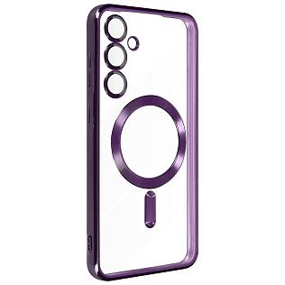 Чехол с алюминиевым бортом Magnetic для Samsung Galaxy S25,фиолетовый
