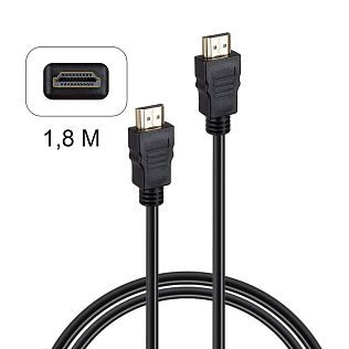 Кабель Cantell HDMI (m) - HDMI (m) (папа-папа) 1.8 м, 1080p BL-QT-1104, черный