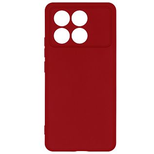 Силиконовый чехол-накладка на Poco X6 Pro, красный