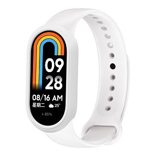 Силиконовый ремешок для Xiaomi Mi Band 8, белый