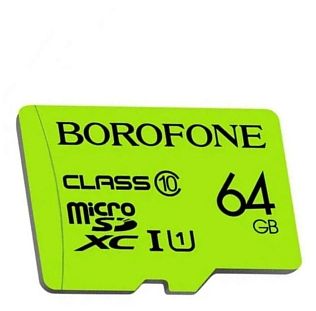 Карта памяти Borofone MicroSD 64Gb Class 10