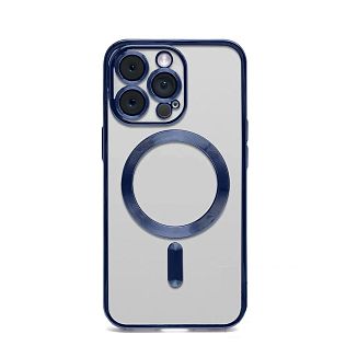 Чехол с бортом Magnetic для iPhone 15 Pro Max, синий