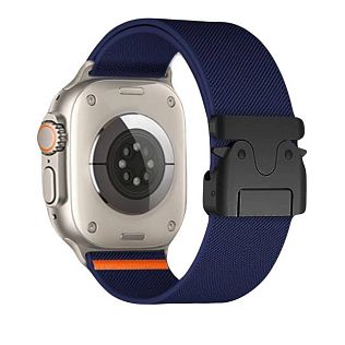 Нейлоновый ремешок для Apple Watch 42/44/45/46/49 mm, застежка "Кобра", синий