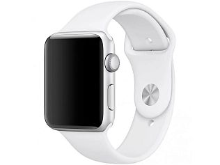 Силиконовый ремешок для Apple Watch, 38/40mm, белый