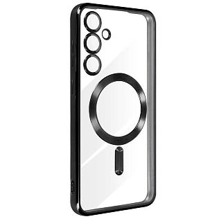 Чехол с алюминиевым бортом Magnetic для Samsung Galaxy S25, черный