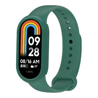 Силиконовый ремешок для Xiaomi Mi Band 8, зеленый