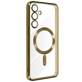 Чехол с алюминиевым бортом Magnetic для Samsung Galaxy S24 Plus бронзовый