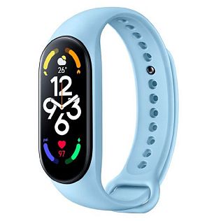 Ремешок для фитнес-браслета Xiaomi Mi Band 5/6/7, серо-голубой