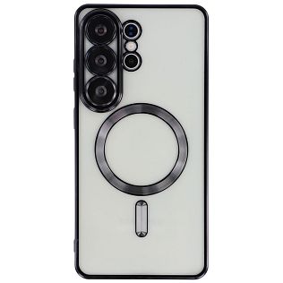 Чехол с алюминиевым бортом Magnetic для Samsung Galaxy S26 Ultra, черный