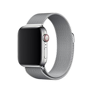 Металлический ремешок миланского плетения для Apple Watch 38/40 mm, серебристый