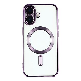 Чехол с алюминиевым бортом Magnetic Apple iPhone 17, фиолетовый