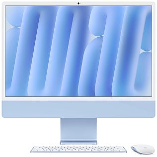 Моноблок Apple iMac 24 2024 M4 (8-core CPU/16GB/256Gb/8-Core GPU), (MWUF3), синий
