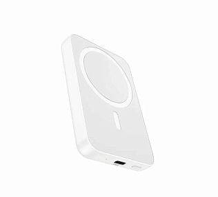 Внешний аккумулятор беспроводной HOCO J109 20W MagSafe, 5000mAh, белый