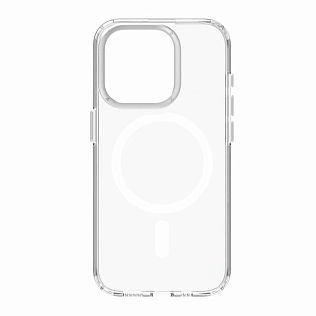Силиконовый чехол для iPhone 15 Pro Max MagSafe, прозрачный