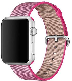 Нейлоновый ремешок для Apple Watch, 42/44/45/49мм, розовый