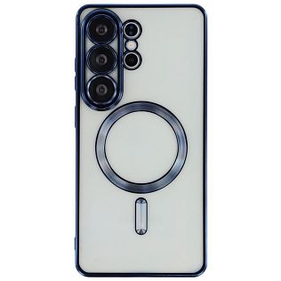 Чехол с алюминиевым бортом Magnetic для Samsung Galaxy S26 Ultra, синий